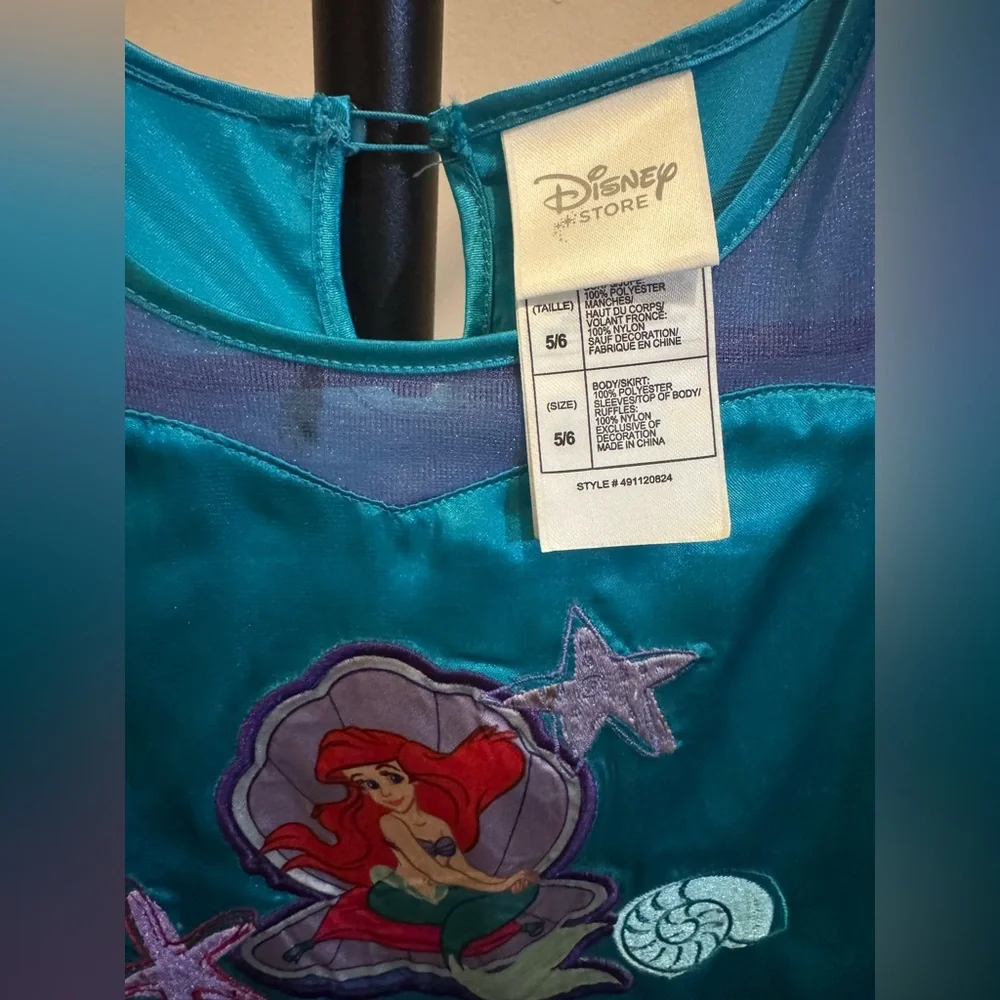 Disney Little Mermaid Teal and Purple Costume Dress - Picture 4 of 6